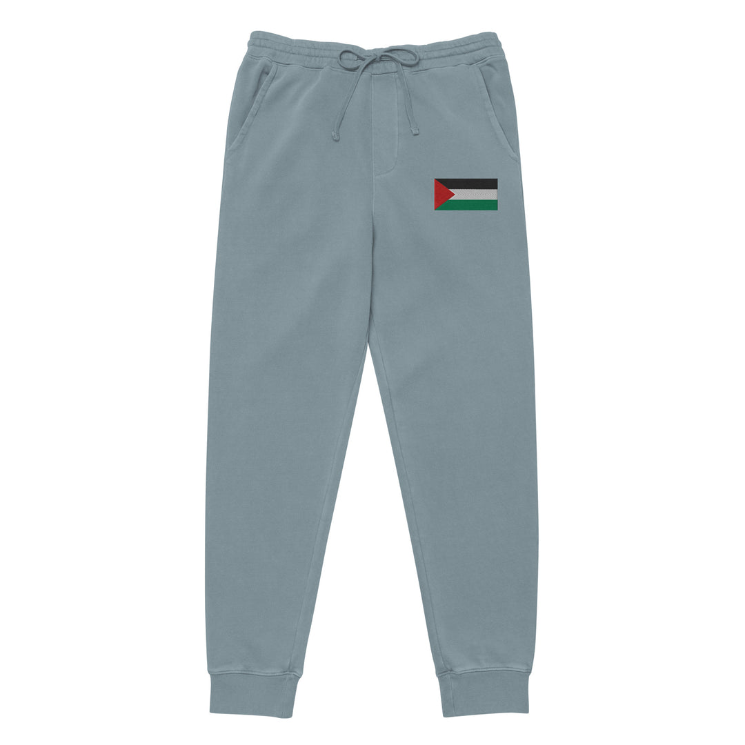 Women pigment-dyed sweatpants - Palestine Flag, Pigment Dyed Sweatpants Pigment Slate Blue