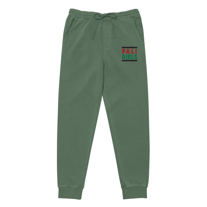 Women Pigment-Dyed Sweatpants - Palestinian Girls, Pigment Dyed Sweatpants Pigment Alpine Green