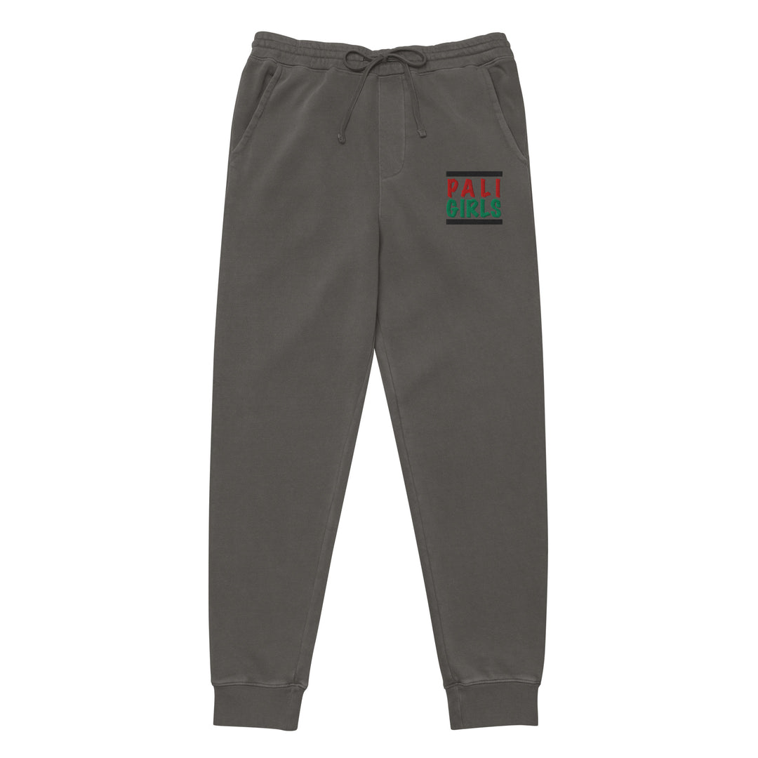 Women Pigment-Dyed Sweatpants - Palestinian Girls, Pigment Dyed Sweatpants Pigment Black