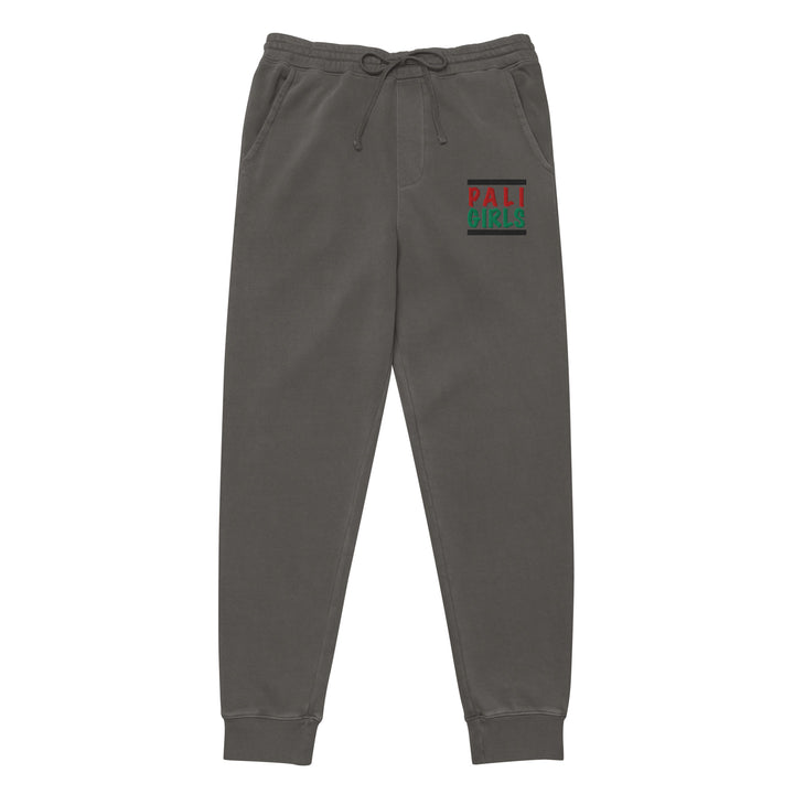 Women Pigment-Dyed Sweatpants - Palestinian Girls, Pigment Dyed Sweatpants Pigment Black