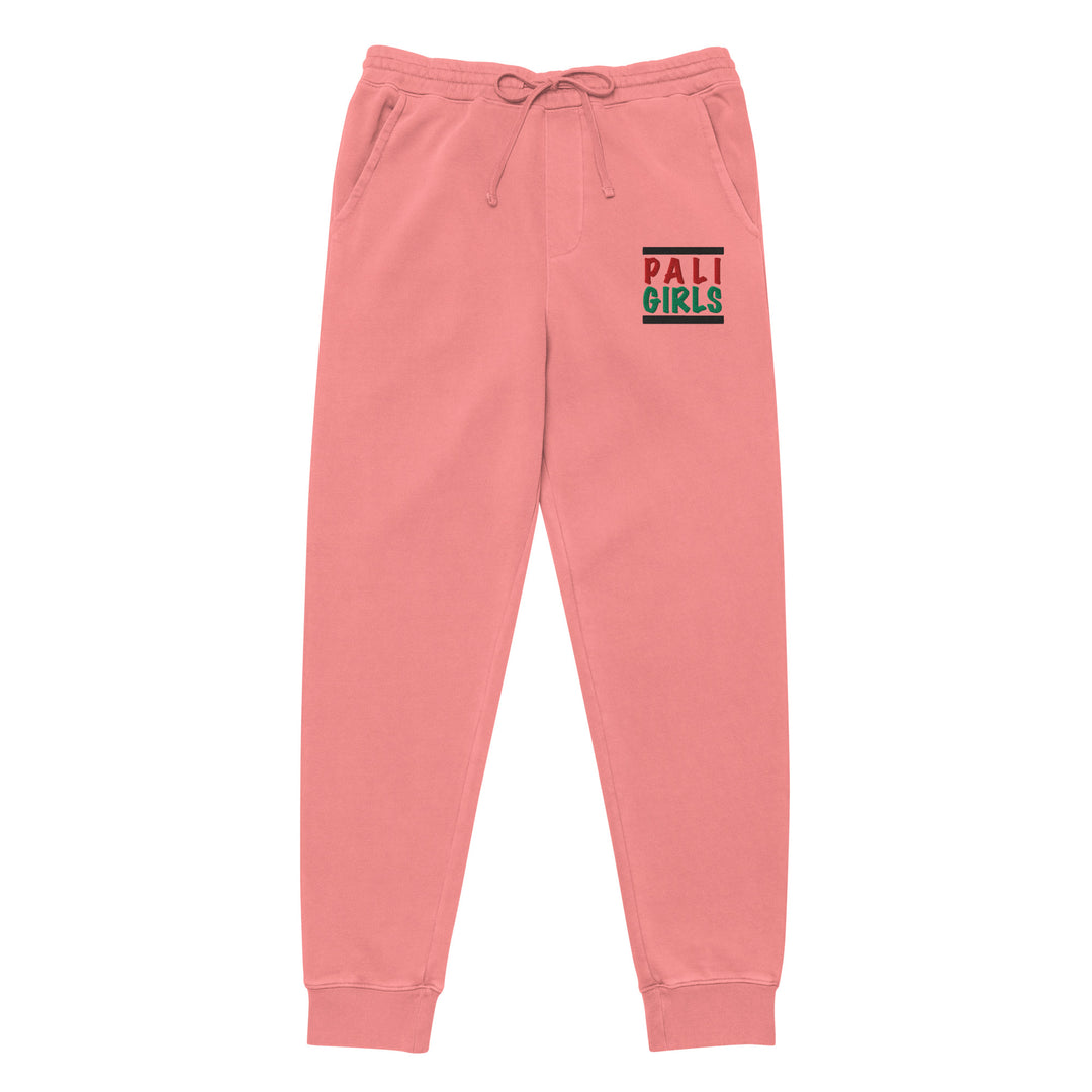 Women Pigment-Dyed Sweatpants - Palestinian Girls, Pigment Dyed Sweatpants Pigment Pink