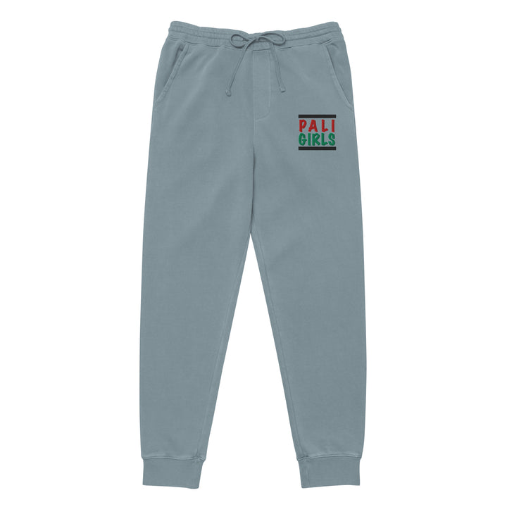 Women Pigment-Dyed Sweatpants - Palestinian Girls, Pigment Dyed Sweatpants Pigment Slate Blue