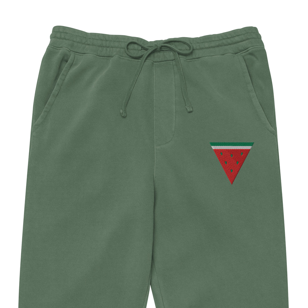 Women pigment-dyed sweatpants - Triangle Watermelon, Pigment Dyed Sweatpants Pigment Alpine Green Zoomed In