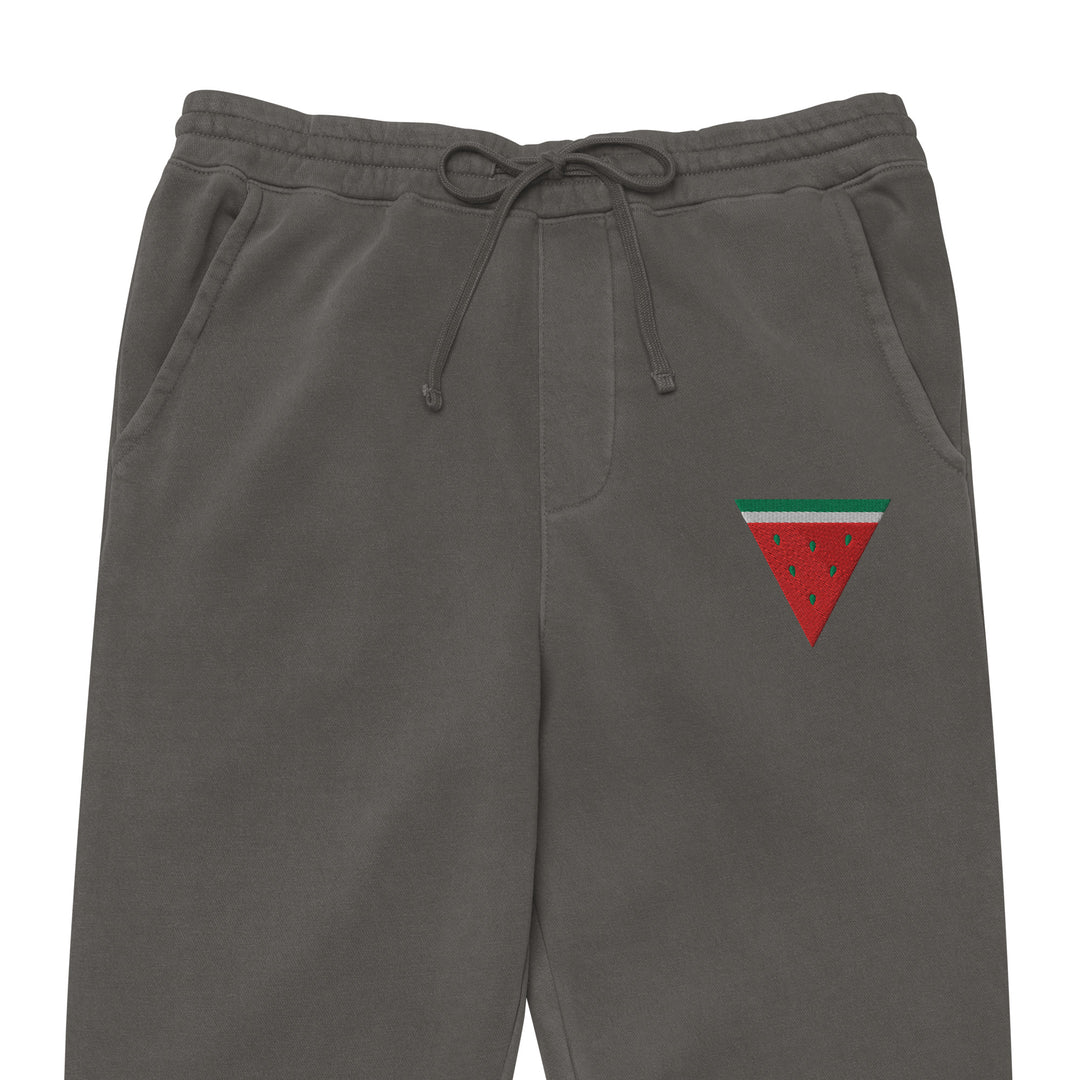 Women pigment-dyed sweatpants - Triangle Watermelon, Pigment Dyed Sweatpants Pigment Black Zoomed In