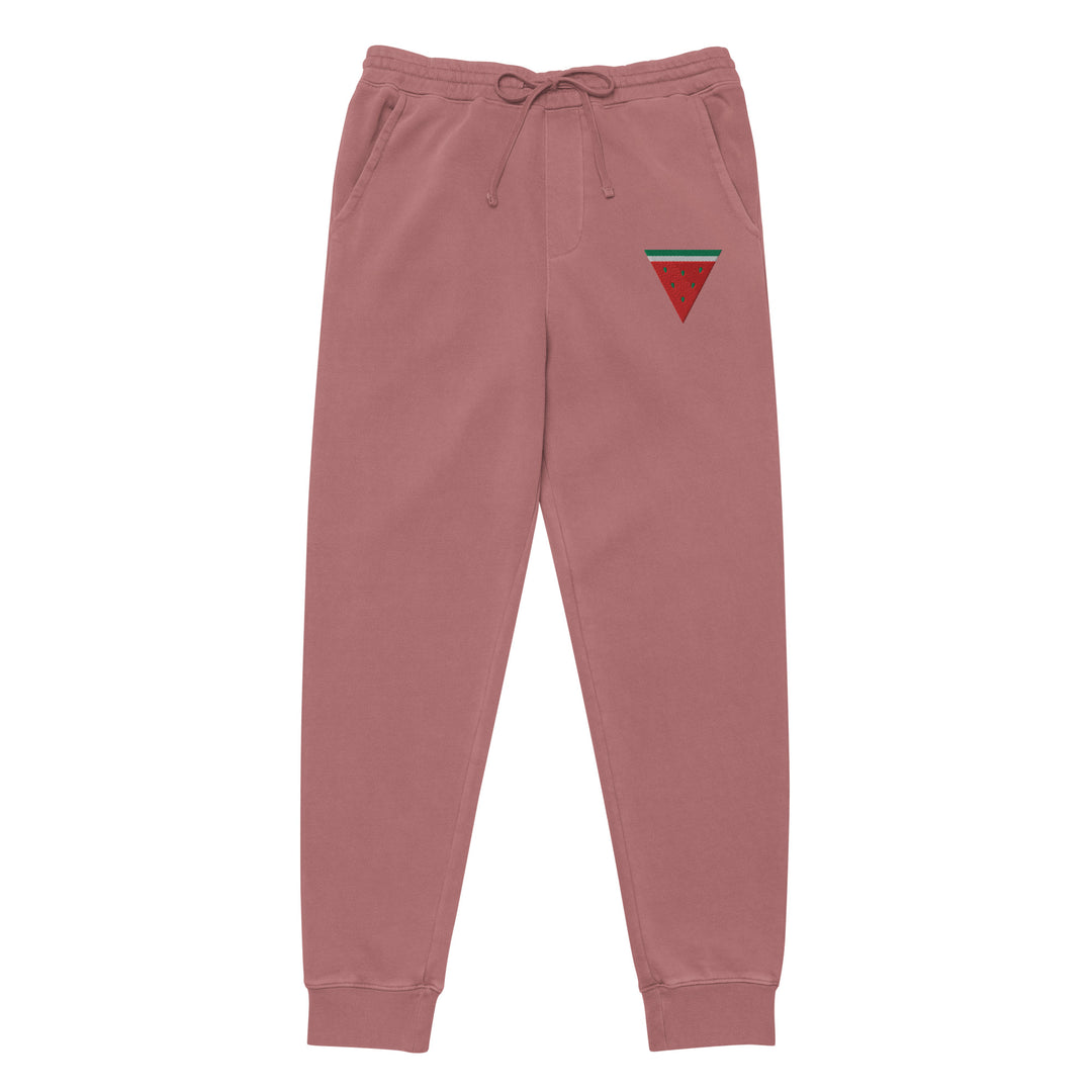 Women pigment-dyed sweatpants - Triangle Watermelon, Pigment Dyed Sweatpants Pigment Maroon