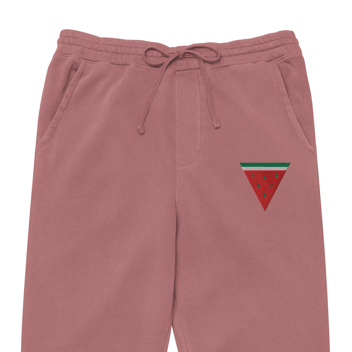 Women pigment-dyed sweatpants - Triangle Watermelon, Pigment Dyed Sweatpants Pigment Maroon Zoomed In