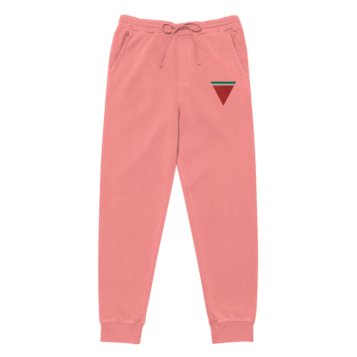 Women pigment-dyed sweatpants - Triangle Watermelon, Pigment Dyed Sweatpants Pigment Pink