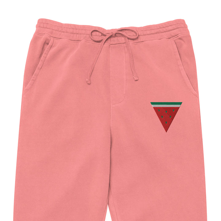 Women pigment-dyed sweatpants - Triangle Watermelon, Pigment Dyed Sweatpants Pigment Pink Zoomed In