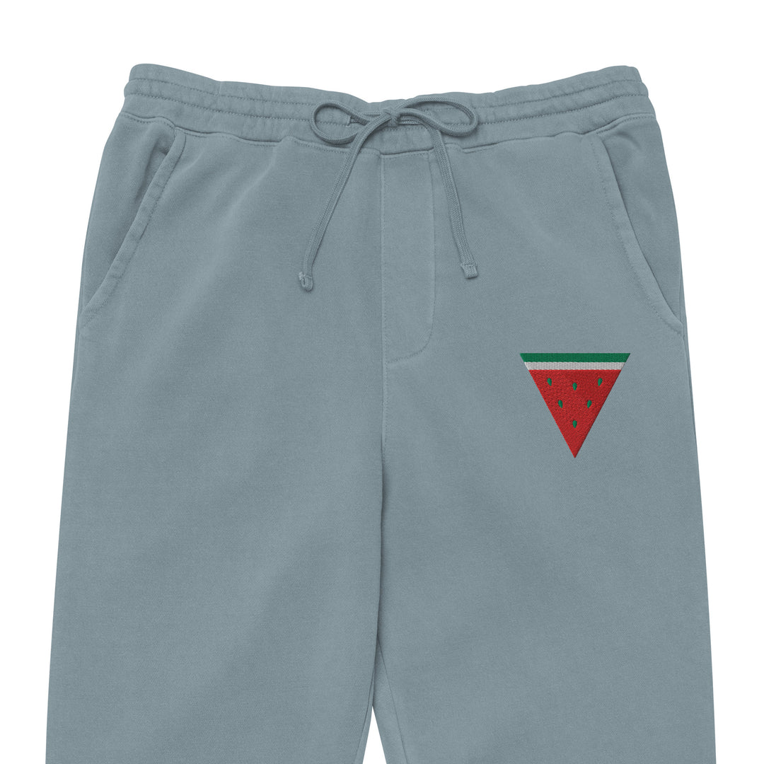 Women pigment-dyed sweatpants - Triangle Watermelon, Pigment Dyed Sweatpants Pigment Slate Blue Zoomed In