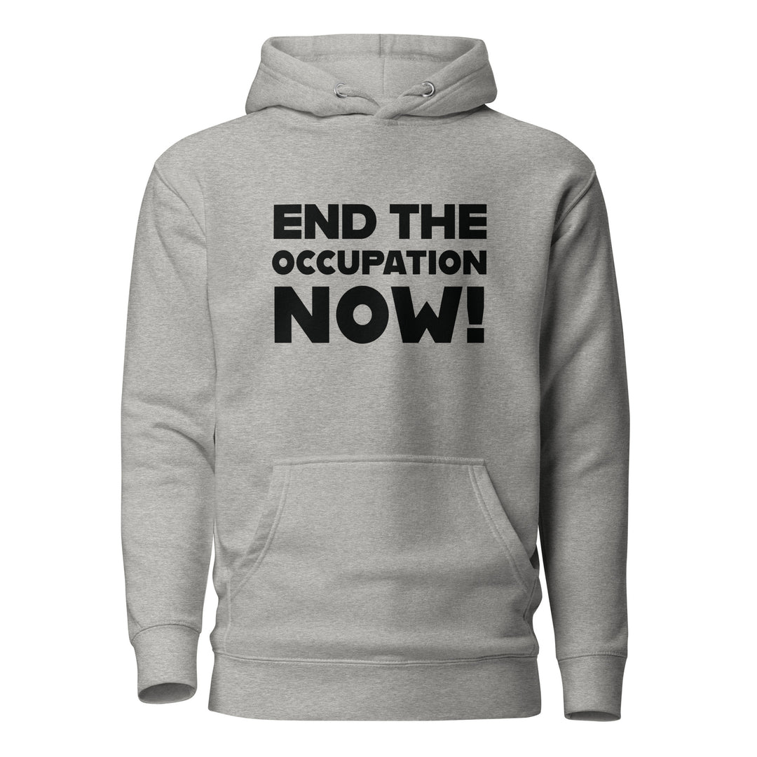 Women’s Hoodie - End the Occupation Now!, Carbon Grey