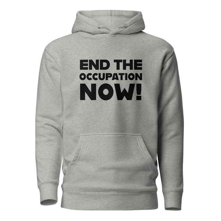 Women’s Hoodie - End the Occupation Now!, Carbon Grey