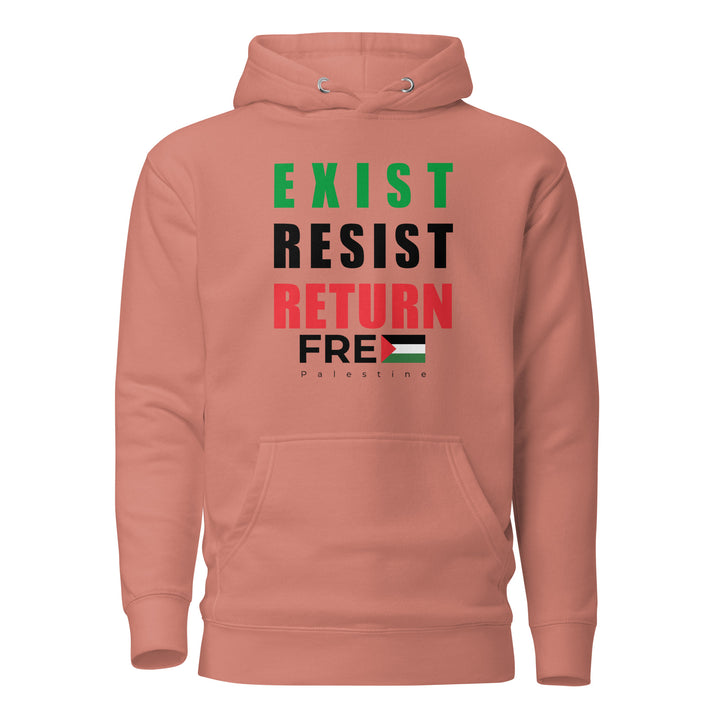 Women’s Hoodie - Exist. Resist. Return., Dusty Rose