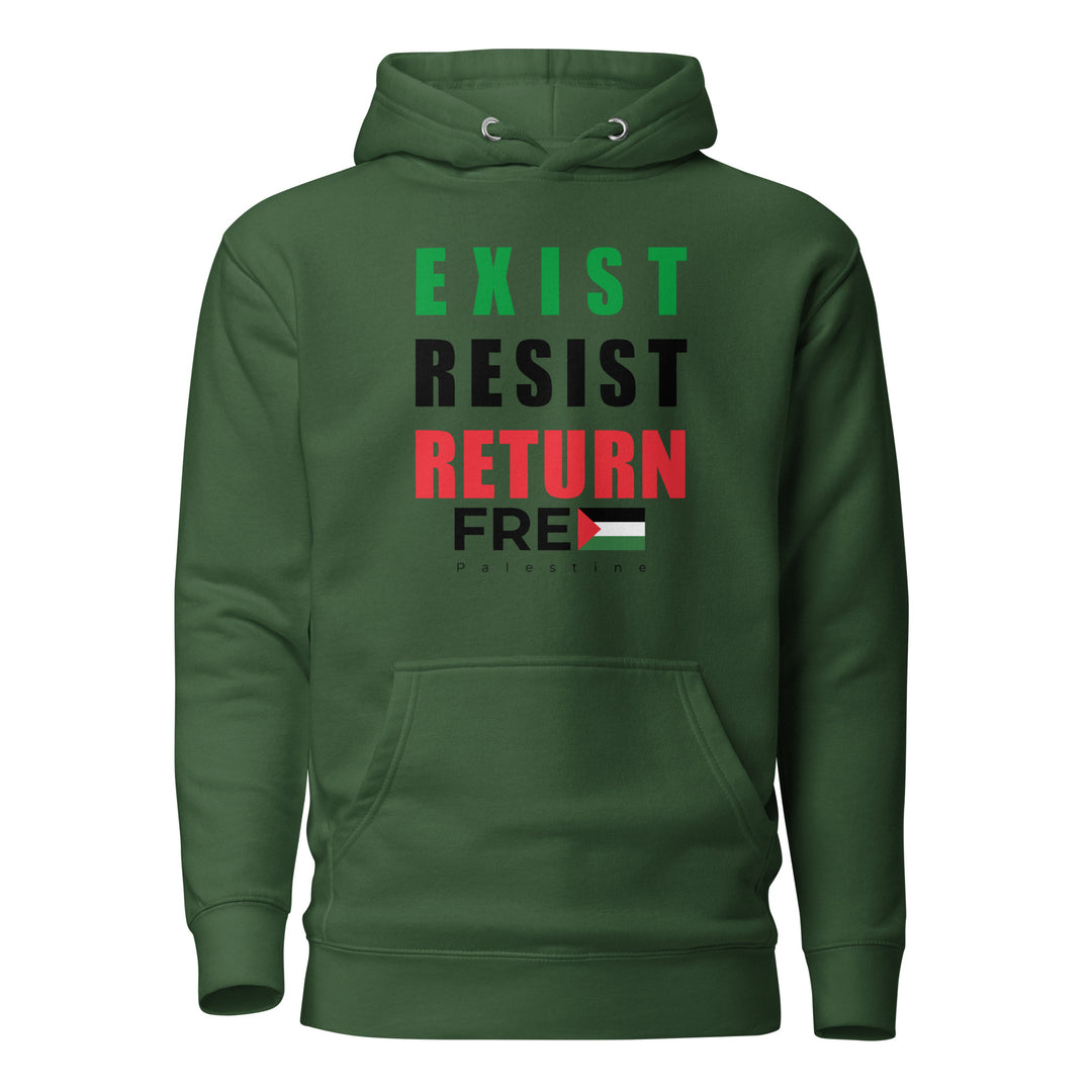Women’s Hoodie - Exist. Resist. Return., Forest Green