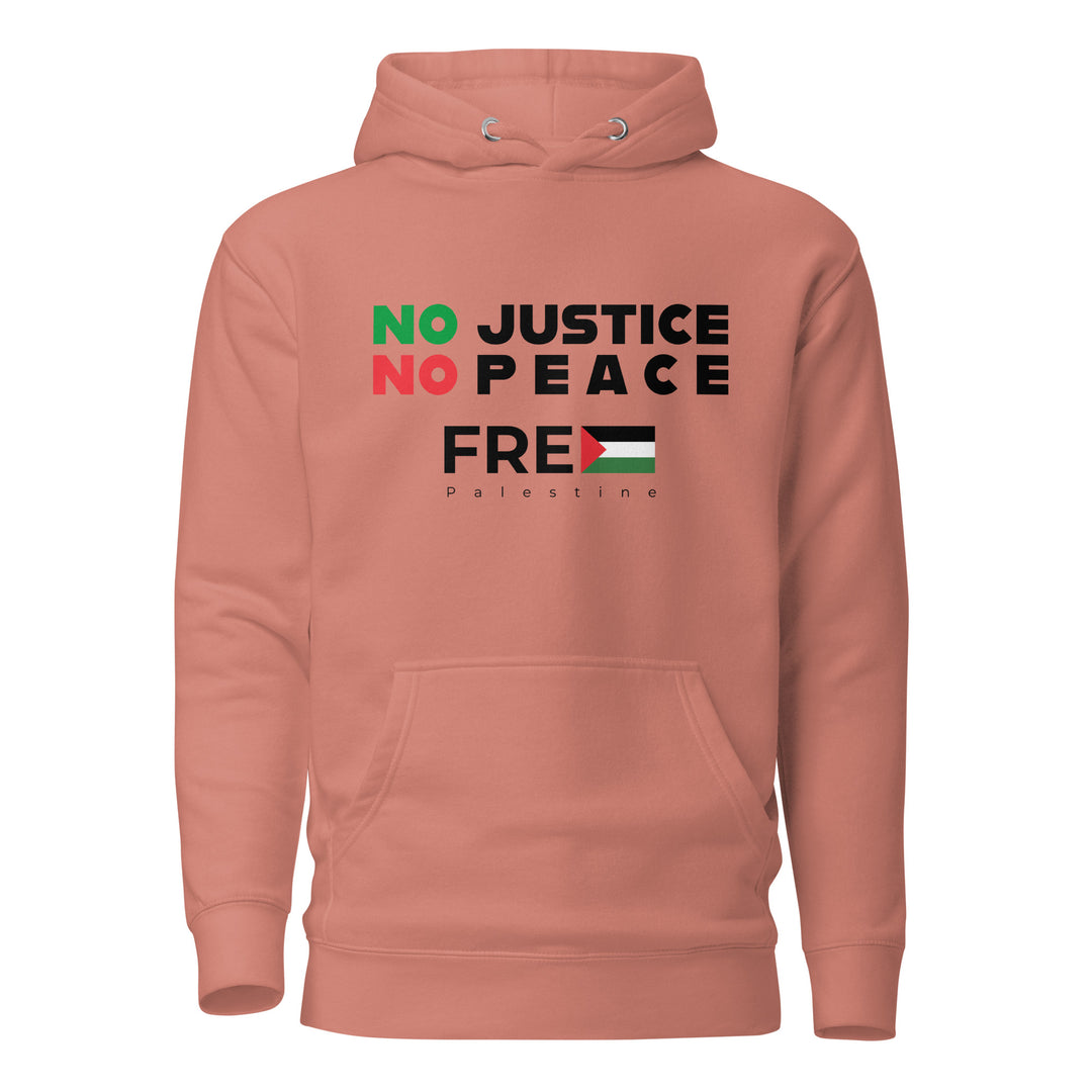 Women’s Hoodie - No Justice No Peace, Cotton Heritage M2580 I Unisex Premium Pullover Hoodie Dusty Rose