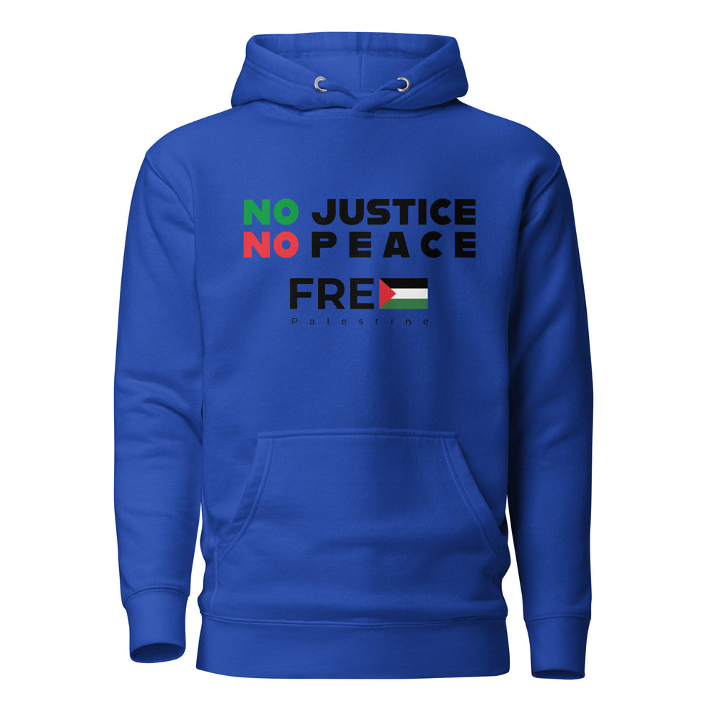 Women’s Hoodie - No Justice No Peace, Cotton Heritage M2580 I Unisex Premium Pullover Hoodie Team Royal