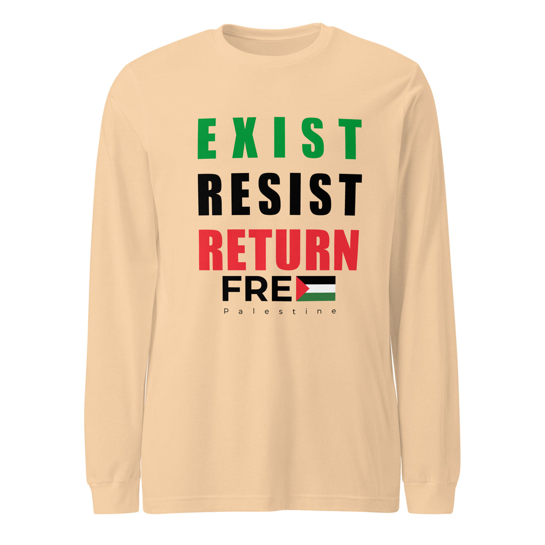 Women’s Long Sleeve Tee - Exist. Resist. Return., Sand Dune