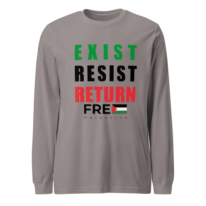 Women’s Long Sleeve Tee - Exist. Resist. Return., Storm