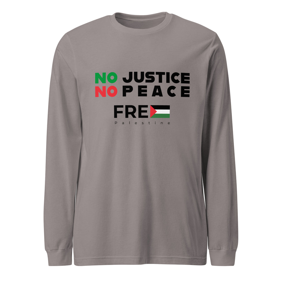 Women’s Long Sleeve Tee - No Justice No Peace, Storm
