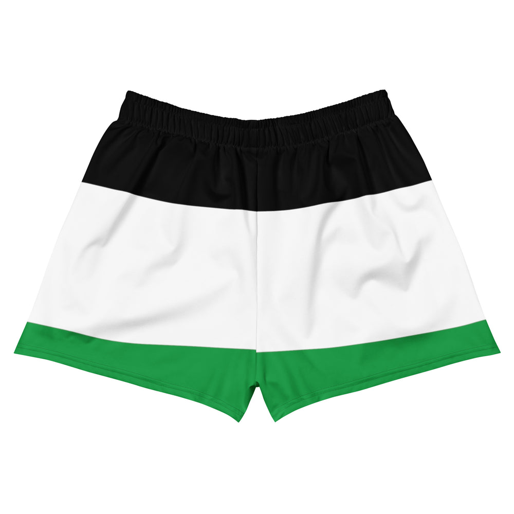 Women’s Recycled Athletic Shorts - Palestine Flag, White