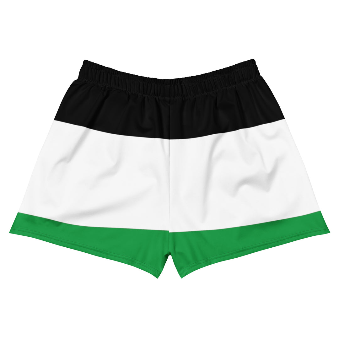 Women’s Recycled Athletic Shorts - Palestine Flag, White