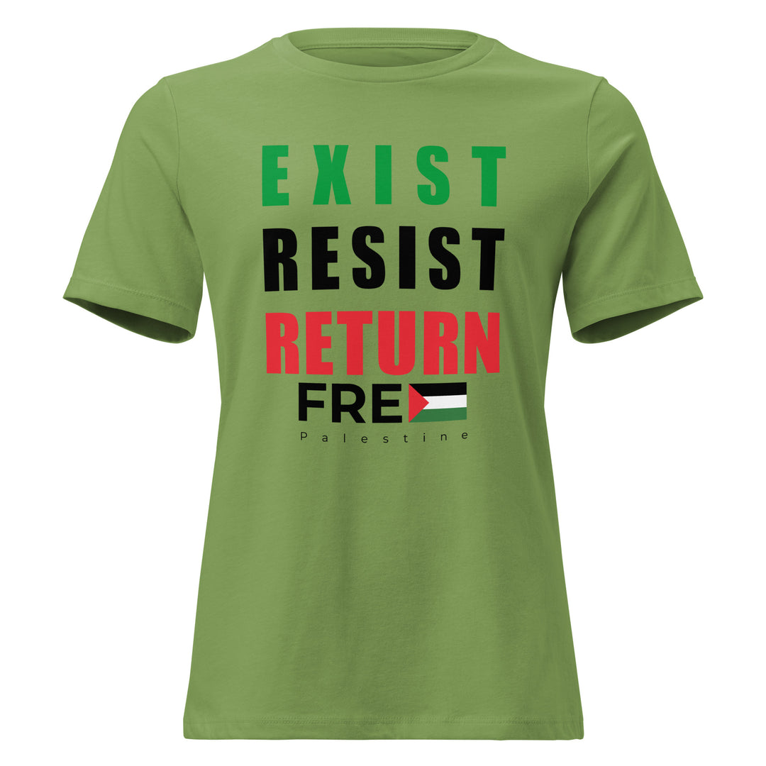 Women’s Relaxed T-Shirt - Exist. Resist. Return., Womens Relaxed T Shirt Leaf