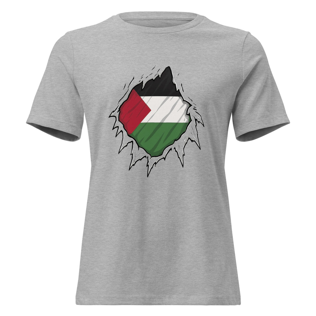 Women’s Relaxed T-Shirt - Palestine Hero, Womens Relaxed T Shirt Athletic Heather