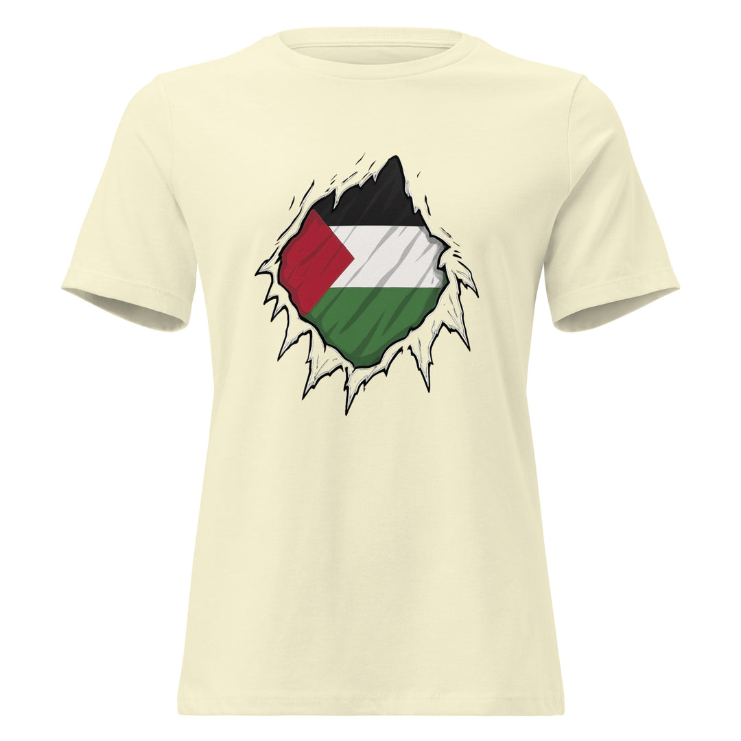 Women’s Relaxed T-Shirt - Palestine Hero, Womens Relaxed T Shirt Citron