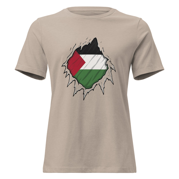 Women’s Relaxed T-Shirt - Palestine Hero, Womens Relaxed T Shirt Heather Stone