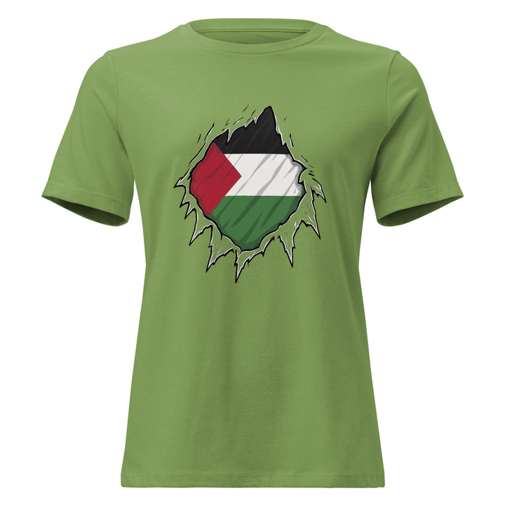 Women’s Relaxed T-Shirt - Palestine Hero, Womens Relaxed T Shirt Leaf