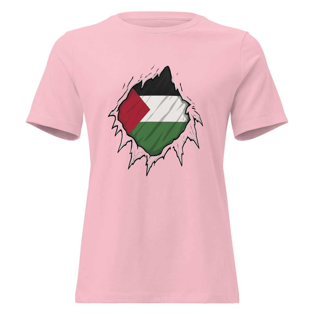 Women’s Relaxed T-Shirt - Palestine Hero, Womens Relaxed T Shirt Pink