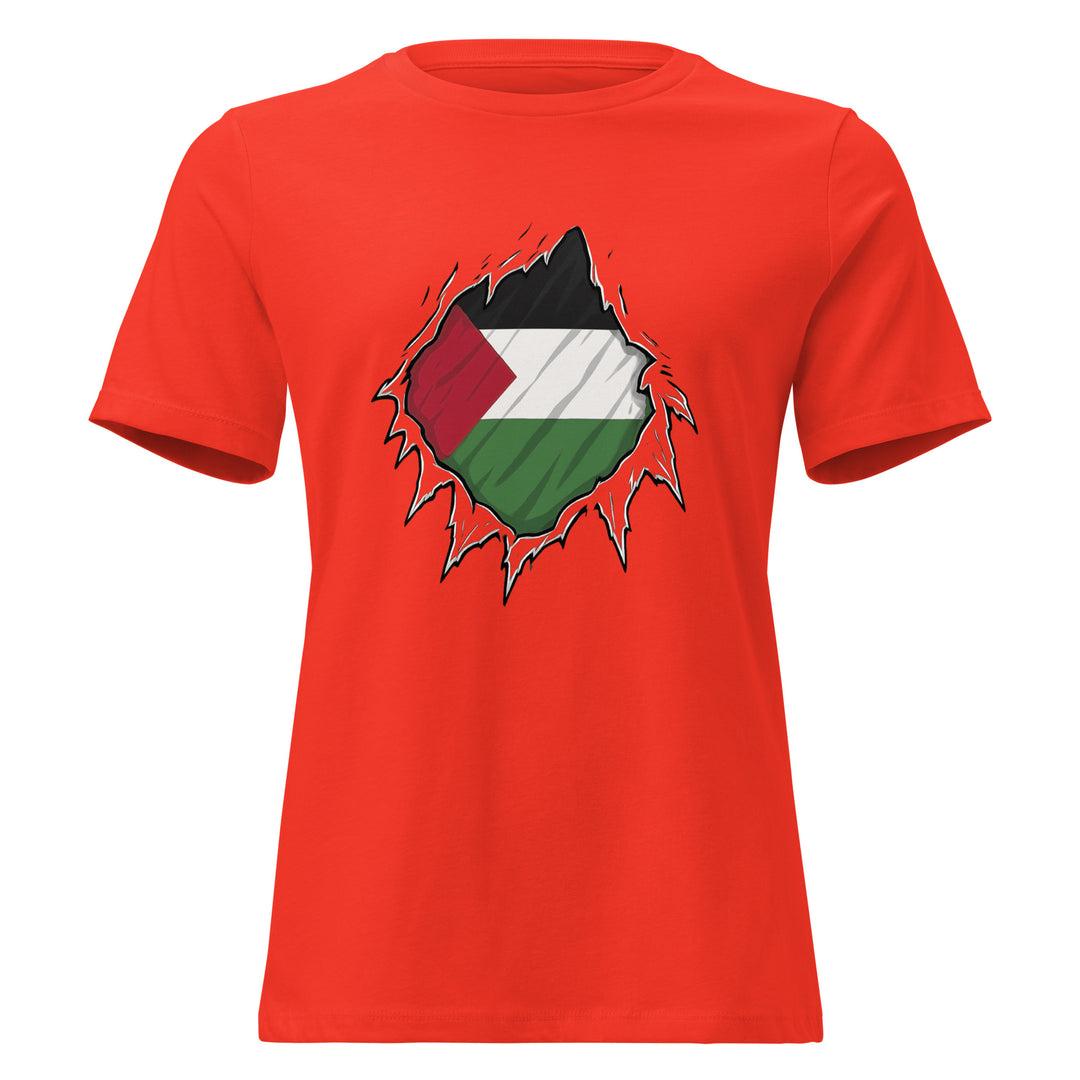 Women’s Relaxed T-Shirt - Palestine Hero, Womens Relaxed T Shirt Poppy