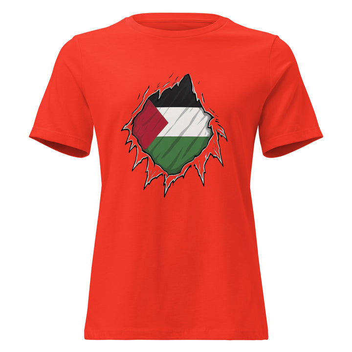Women’s Relaxed T-Shirt - Palestine Hero, Womens Relaxed T Shirt Poppy