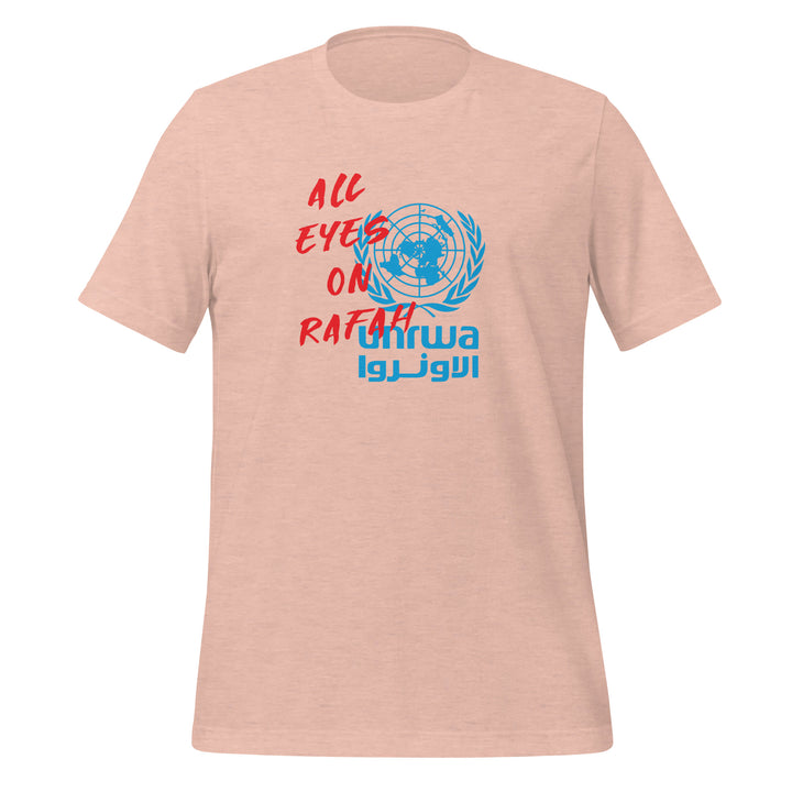 Women t-shirt - All Eyes on Rafah, T Shirt Heather Prism Peach