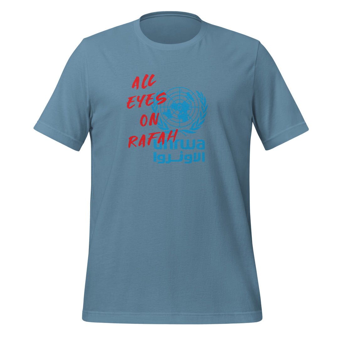 Women t-shirt - All Eyes on Rafah, T Shirt Steel Blue