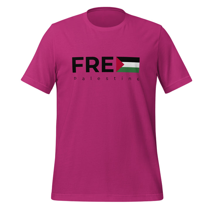 Women T-Shirt - Free Palestine, T Shirt Berry