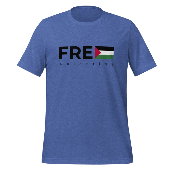 Women T-Shirt - Free Palestine, T Shirt Heather True Royal