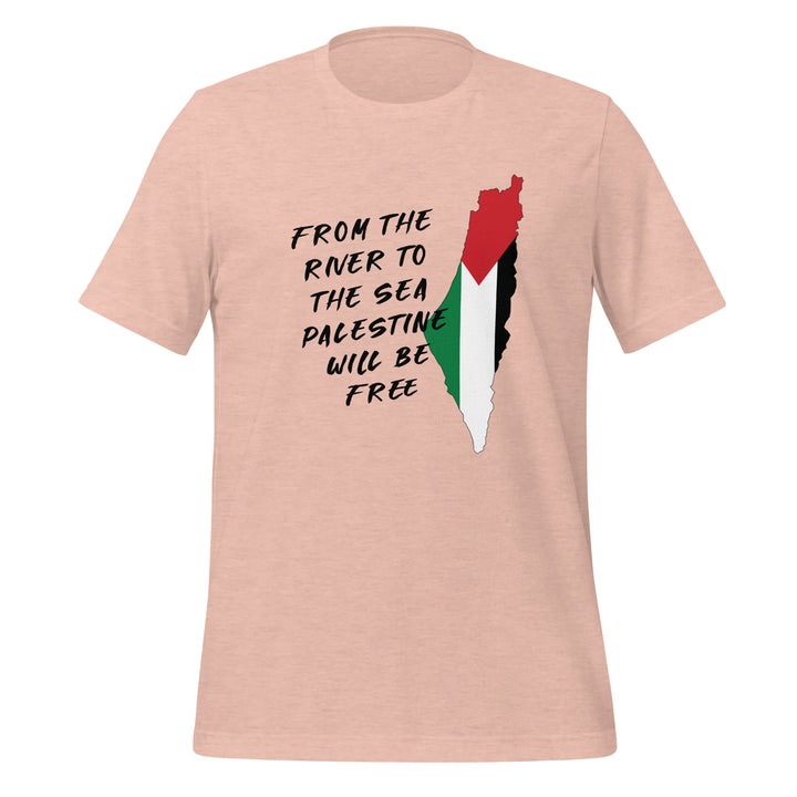 Women T-Shirt - From the River to the Sea, T Shirt Heather Prism Peach