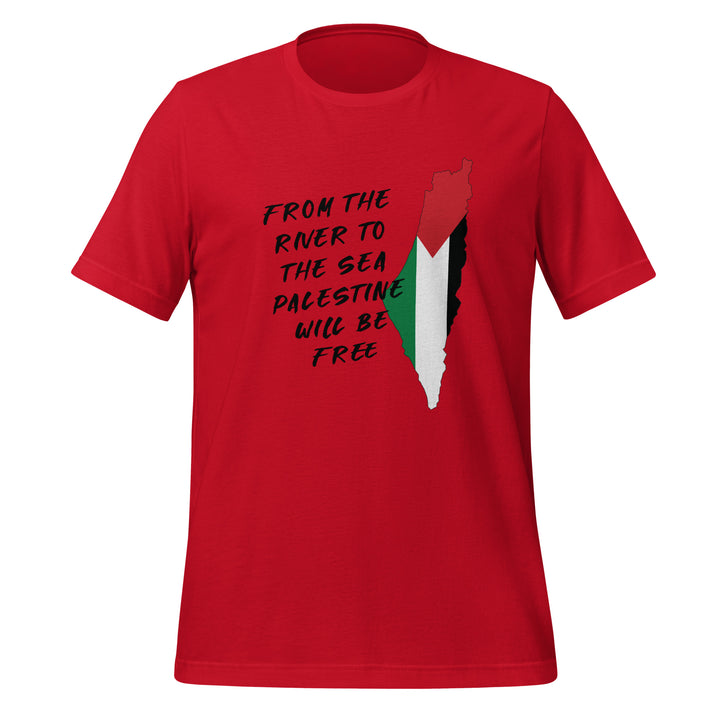 Women T-Shirt - From the River to the Sea, T Shirt Red