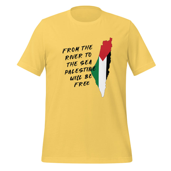 Women T-Shirt - From the River to the Sea, T Shirt Yellow