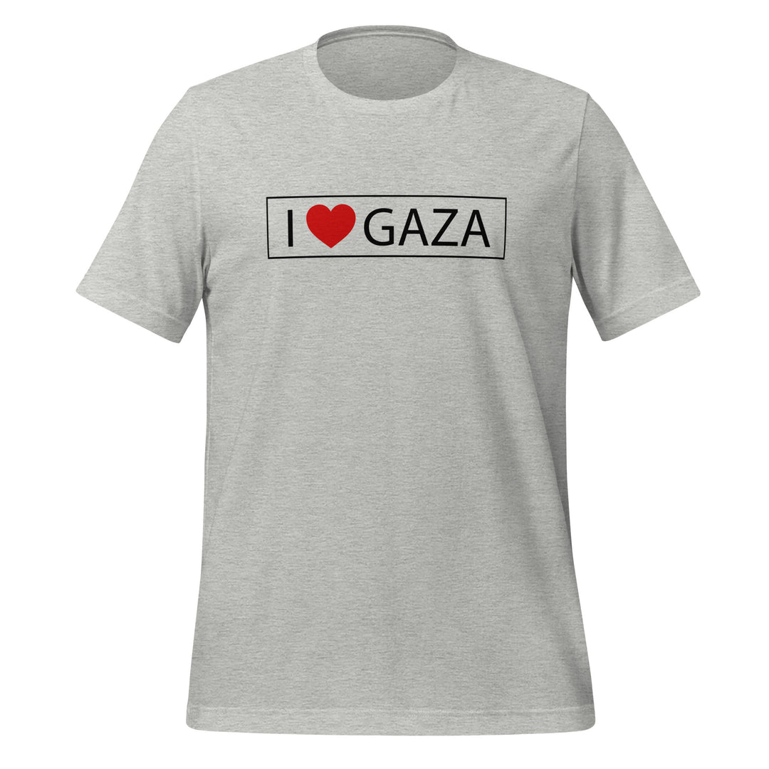 Women T-Shirt - I Love Gaza, T Shirt Athletic Heather