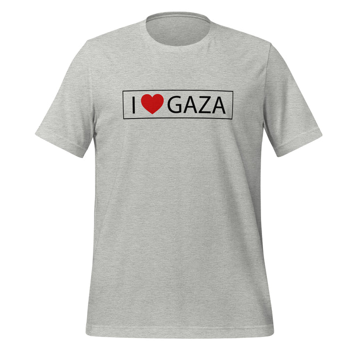 Women T-Shirt - I Love Gaza, T Shirt Athletic Heather