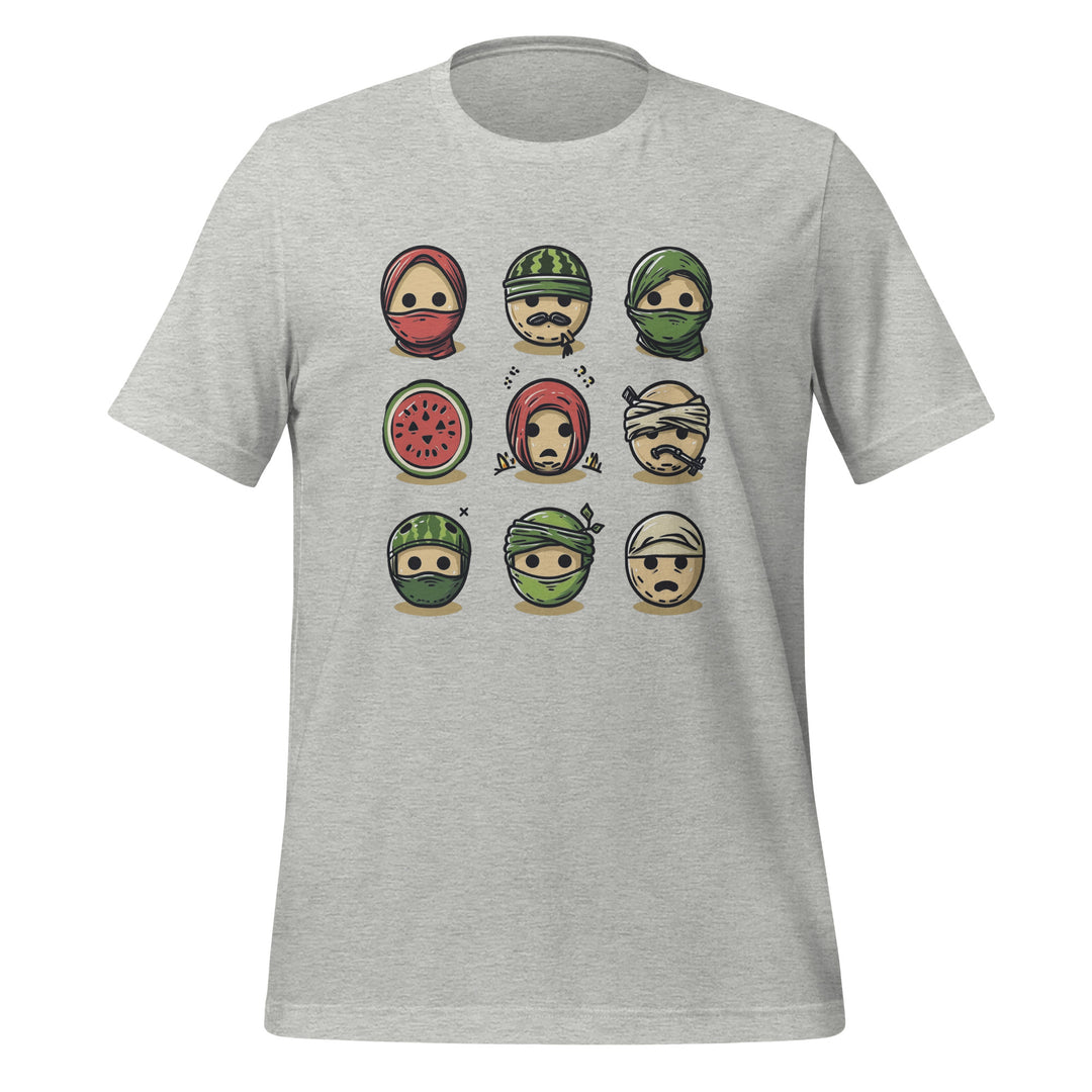 Women t-shirt - Palestine Emoji, T Shirt Athletic Heather