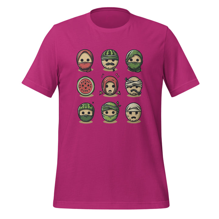 Women t-shirt - Palestine Emoji, T Shirt Berry