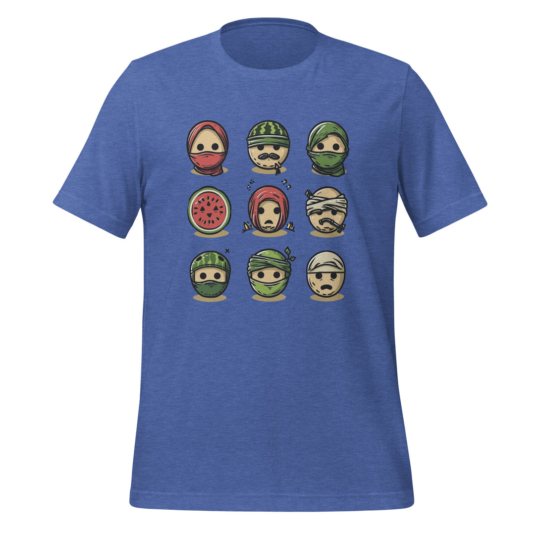 Women t-shirt - Palestine Emoji, T Shirt Heather True Royal