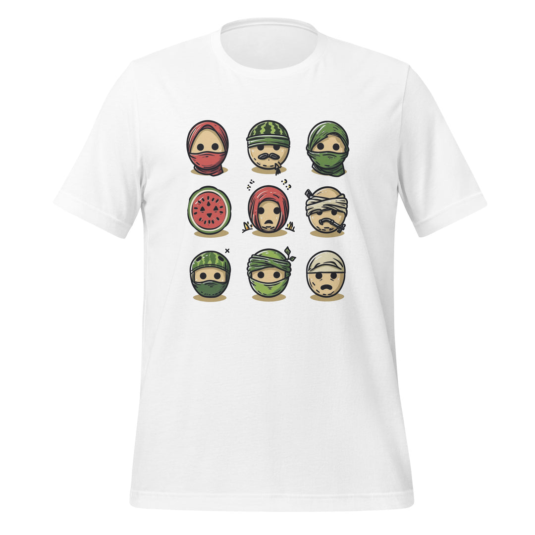 Women t-shirt - Palestine Emoji, T Shirt White