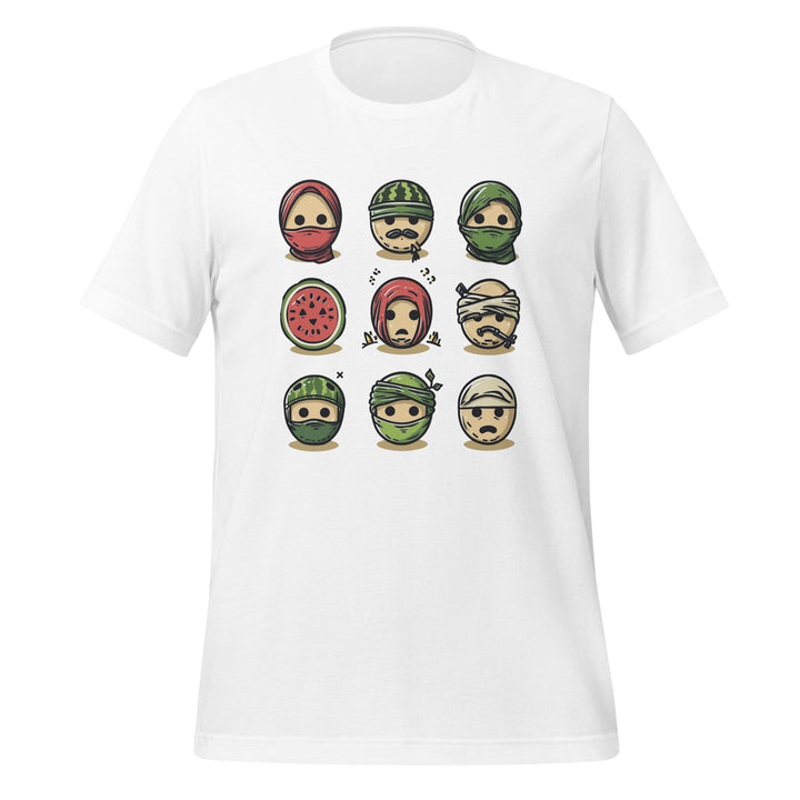 Women t-shirt - Palestine Emoji, T Shirt White