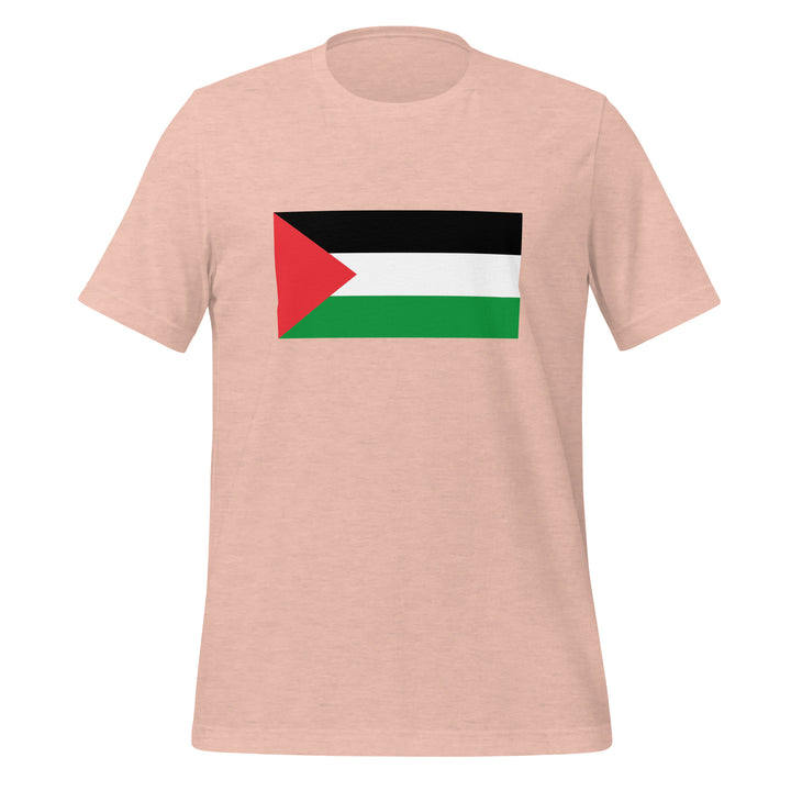 Women t-shirt - Palestine Flag, T Shirt Heather Prism Peach