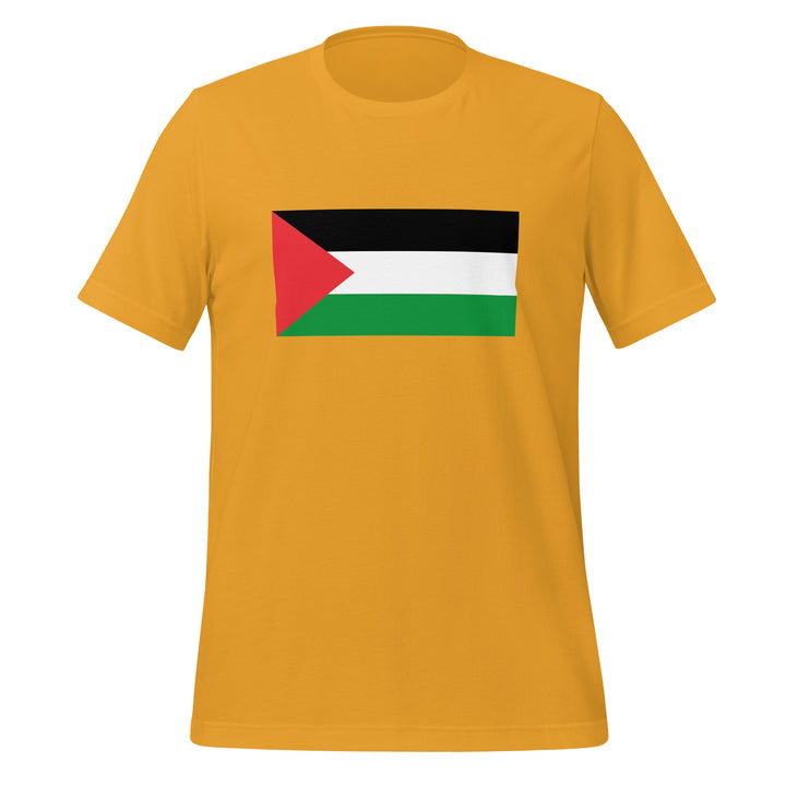 Women t-shirt - Palestine Flag, T Shirt Mustard