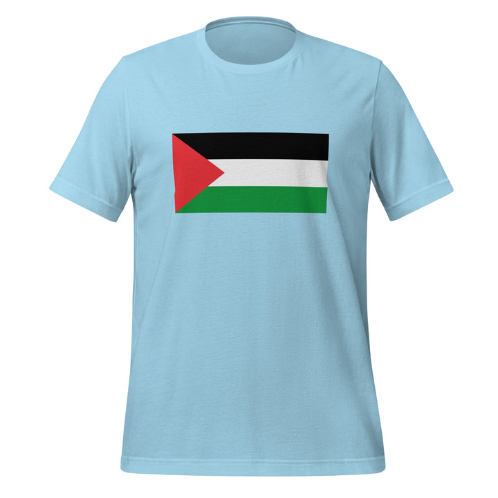 Women t-shirt - Palestine Flag, T Shirt Ocean Blue
