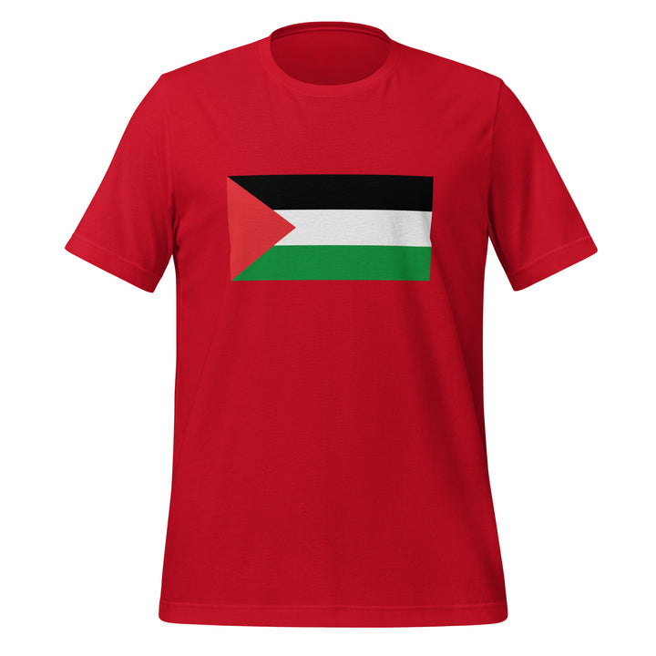 Women t-shirt - Palestine Flag, T Shirt Red